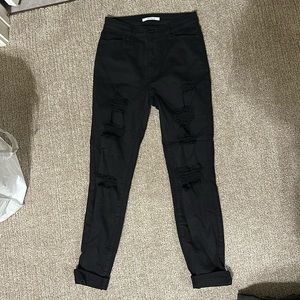 Pacsun high rise jeggings with distress